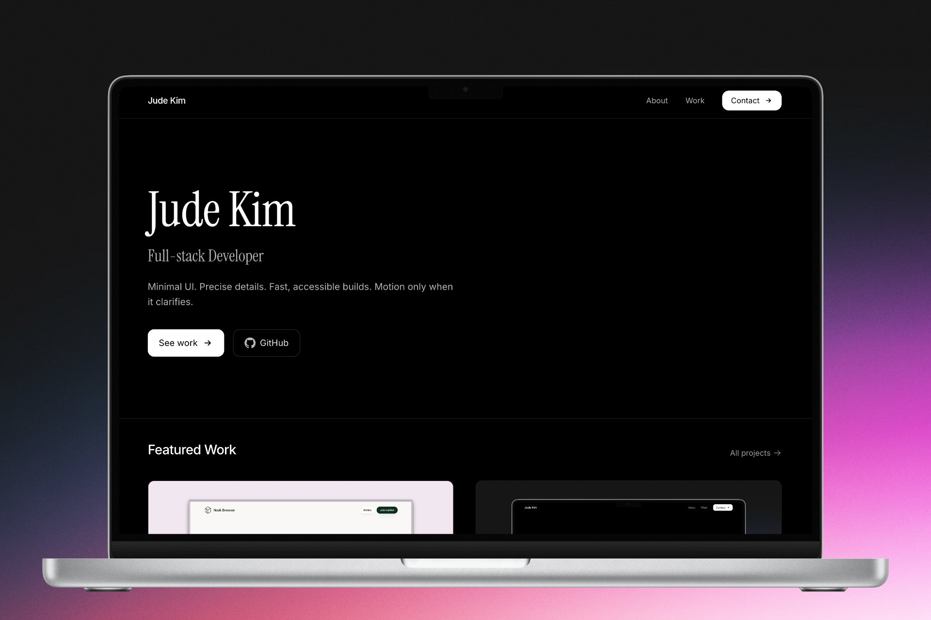 Jude Kim Personal Website